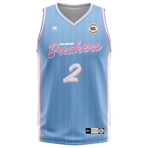 NZ Breakers NBL25 Fan Jersey - Blue - Bairstow