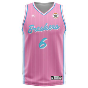 NZ Breakers NBL25 Fan Jersey - Pink - Jackson-Cartwright