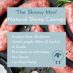 Sheep: 'The Skinny Mini' - Natural Sheep Casings 20/23 180m