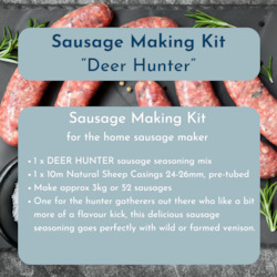 Sausage Making Kit - Deer Hunter, includes 10m Natural Sheep Casings