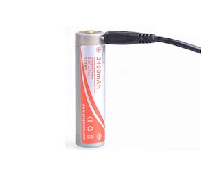 Batteries: OrcaTorch 18650 USB Type-C Rechargeable Battery – 3400mAh