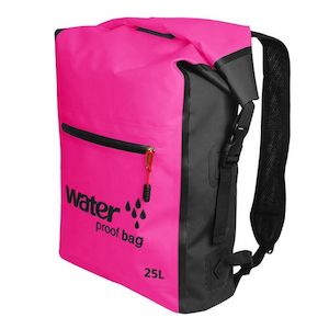 Fishing Accessories: Backpack Dry Bag 25 Litre Pink