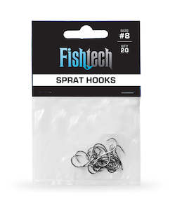 Fishing Hooks: Fishtech Sprat Hooks #8 Qty 20