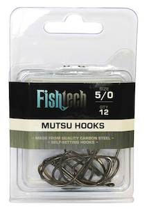 Fishing Hooks: Mutsu Hooks 5/0 12 Per Pack