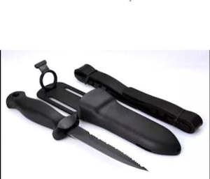 Dive Knives: Immersed Spearo Dive Knife with Sheath 4.5in