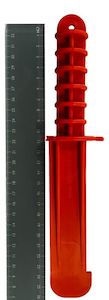 Sea Harvester Plastic Paua Knife and Measure  Red