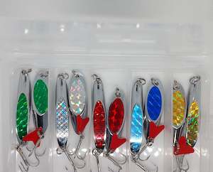 Fresh Water Lures: Mega Combo 21gm Kahawai Lures 10 Lures with Tackle Box