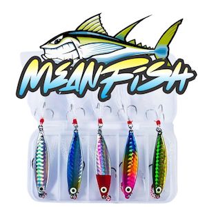 Fresh Water Lures: 5 x 20 gram Lures with Tackle Box for Trout Salmon Kahawai