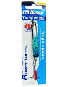 Mega Lure  Twister 28g - Silver/Blue  Pro Hunter