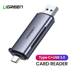 Card Readers: Ugreen Card Reader USB 3.0 Type C to SD Micro SD TF Adapter for laptop Accessories OTG Cardreader