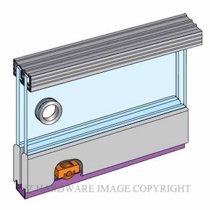 Henderson Zenith Sliding Glass Cabinet Door Track