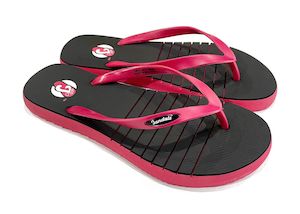 Footwear: J2 Womens Jandals™(Black/Pink)