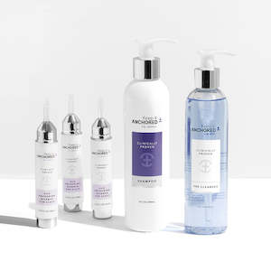 EXTRA CLEAN KIT FOR WOMEN<br>Three HairAnchoring Essences <br>PreCleanser Plus Shampoo <br>