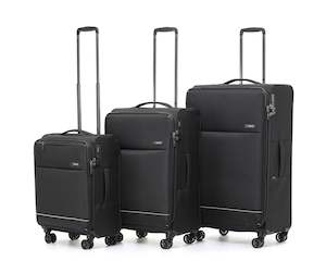 Tosca So-Lite 4.0 Collection Full-Set 79/67/54cm Soft side Trolley Luggage AIR5055-Black