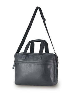 Frontpage: Tosca Vegan Leather 40cm-W Cross body satchel-briefcase style VG014-Black