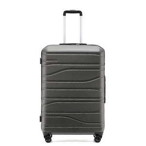 New Zealand Luggage Co - Checked Hard side 77cm Franz Josef Trolley Case SS604A-Charcoal