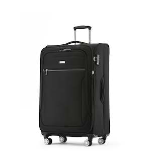 Tosca 78cm Transporter Collection Checked Luxury Softside Trolley luggage TCA990A Black