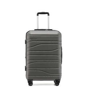 New Zealand Luggage Co - Checked 67cm Franz Josef Medium Trolley Case SS604B-Charcoal