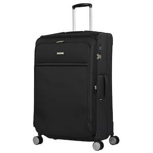 Eminent 78cm Black Luxury Soft side Checked Trolley case S1880A