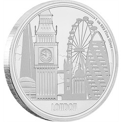 Great cities - london 1 oz silver coin