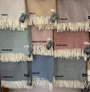 Plain Herringbone Throw Blanket PALLISER RIDGE