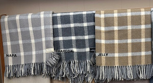 Small Herringbone Check Throw Blanket PALLISER RIDGE