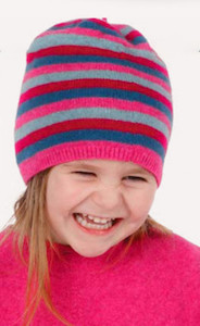 Clothing: Kids Striped Beanie NATIVE WORLD