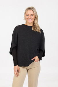 Split Sleeve Poncho Top NATIVE WORLD