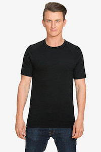 Fine Merino Wool Short Sleeve Crew Neck Top NZNC