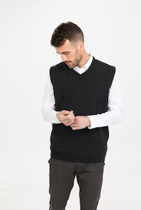 Clothing: Vee Neck Possum Merino Wool Vest NATIVE WORLD