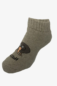 Kiwi with NZ Tread Possum Blend Anklet Bed Slipper sock COMFORT