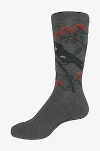 New Zealand Tui Bird Merino Wool Dress Sock NZNC