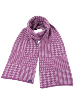 Houndstooth Possum Merino Wool Silk Scarf KORU