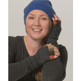 Possum Merino Multicolour Fingerless Gloves - New Zealand Nature