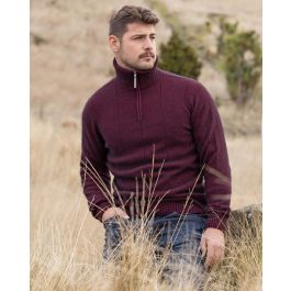 Noble Wilde Possum Merino Javelin Zip Neck Sweater - New Zealand Nature