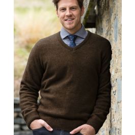 Noble Wilde Possum Merino Oxford V-neck Sweater - New Zealand Nature