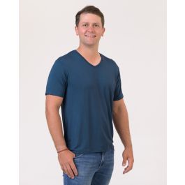 Men's Bamboo V-Neck T-Shirt - New Zealand Nature