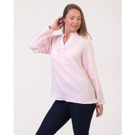 Noble Wilde Linen Collarless Shirt - New Zealand Nature