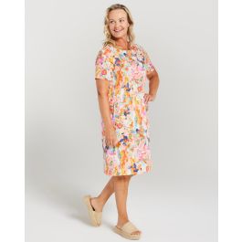 Blackstone Linen Cotton Summer Rose Dress - New Zealand Nature