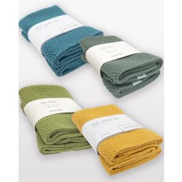 Ecovask Organic Cotton Knitted Dishcloth Lightweight 2pk - New Zealand Nature