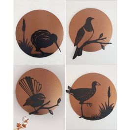 Indoor Outdoor Copper Circles with NZ Birds - New Zealand Nature