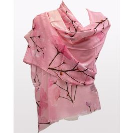 Cotton Modal Scarf with Garden Flowers - New Zealand Nature