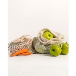 Organic Cotton Produce Bags 3 Pack - New Zealand Nature