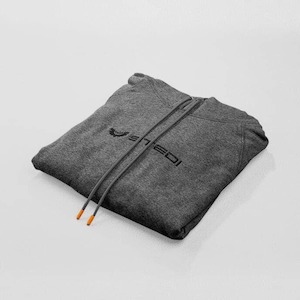 Nzo Clothing: STED Hoodie - Charcoal Smiley