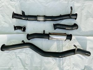 Outback 3.5" Exhaust to suit Toyota Landcruiser 79 Series Double Cab 4.5L V8 Turbo Back