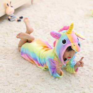 Clothing: Kids rainbow unicorn robe