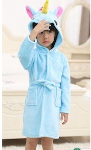 Kids Sky Blue Unicorn robe-clearance