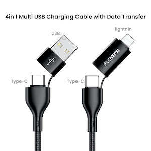 PD 60W 20V 3A Fast Charging Cable 4 in 1 Multi Charger Cable With Data Transfer …