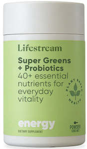 Lifestream Super Greens + Probiotics Powder 120g