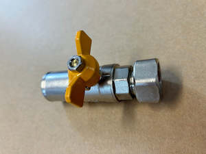 Plumbing goods wholesaling: [8471] Gas ball valve 25mm pex - 3/4 swivel connection